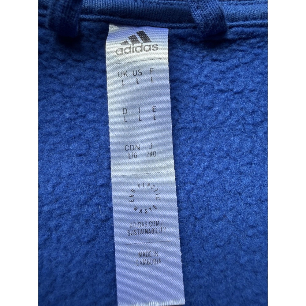 Adidas 2021 Real Madrid Full Zip Track Jacket Mens Large Blue Orange Soccer - Picture 4 of 7
